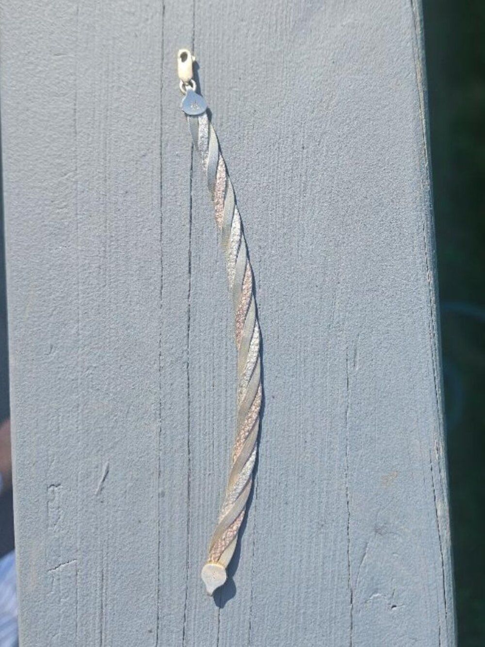 Tri - Color Sterling Italy Bracelet - Picture 9 of 12